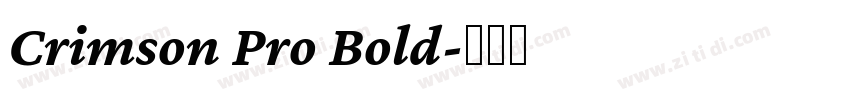 Crimson Pro Bold字体转换